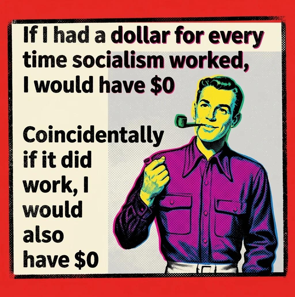 A Dollar for Every Time Socialism Worked (Pop Art)