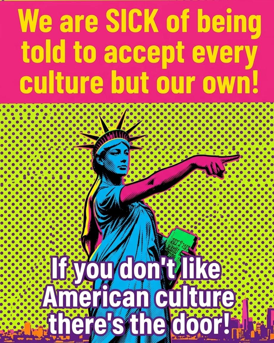 Told to Accept Every Culture but Our Own (Pop Art)