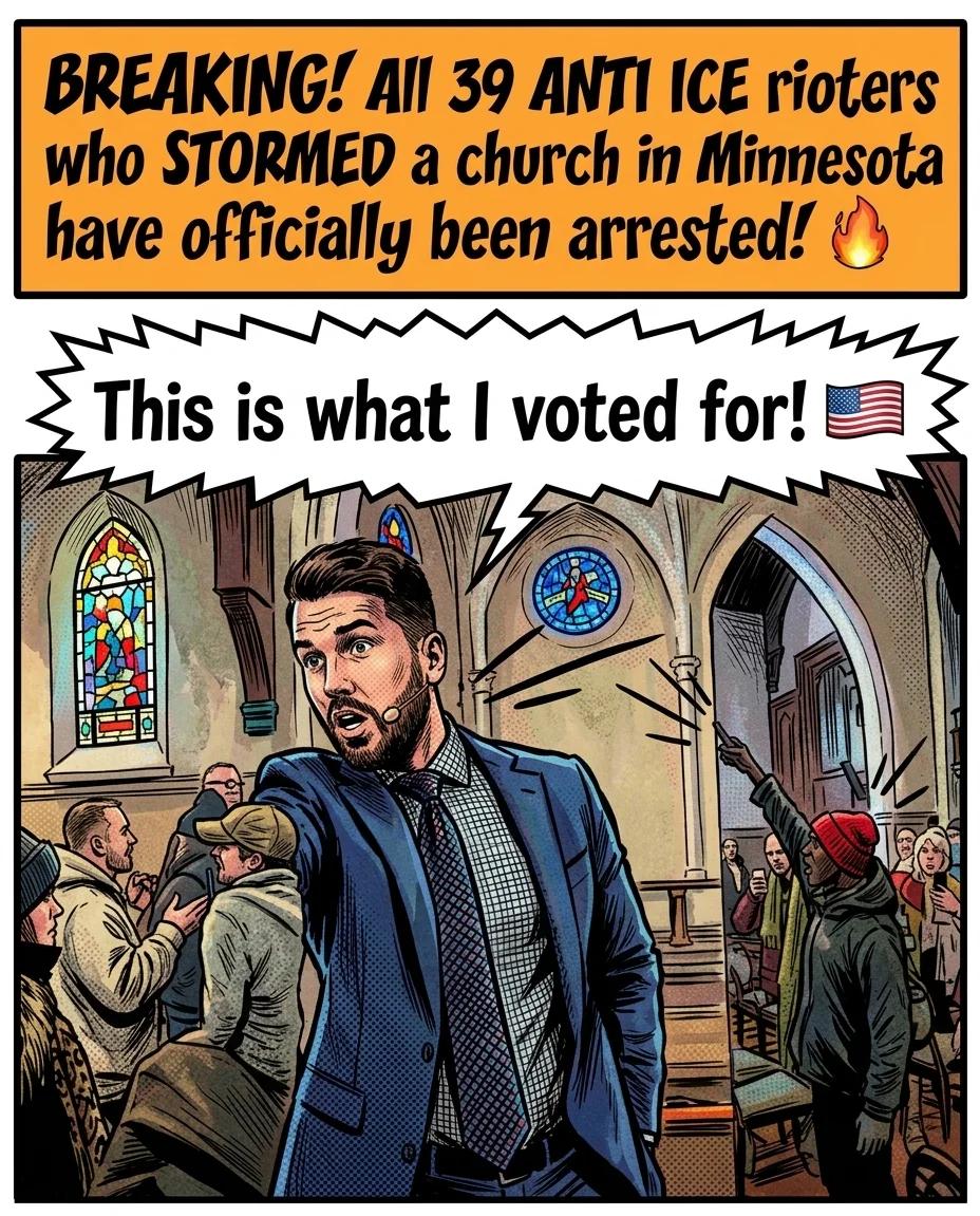 All 39 Anti-ICE Church Rioters Arrested (Comic Book)