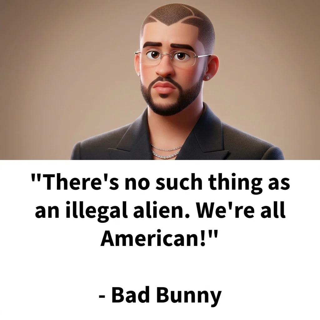 Bad Bunny: There's No Such Thing as an Illegal Alien (3D Toon)