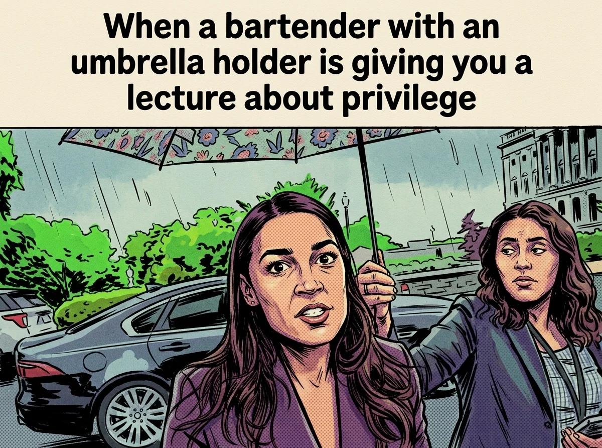 When a Bartender Lectures You About Privilege (Comic Book)