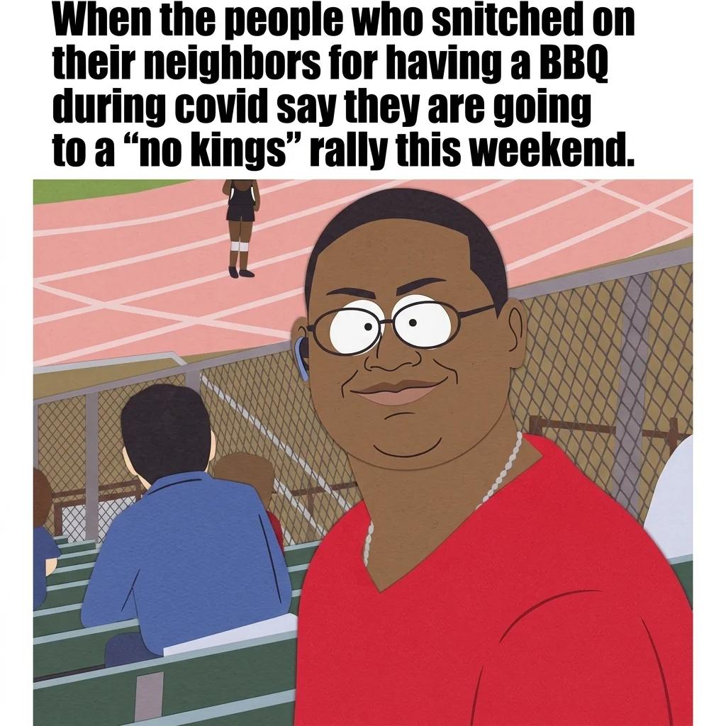 The BBQ Snitches Are Going to a No Kings Rally (Paper Cutout)