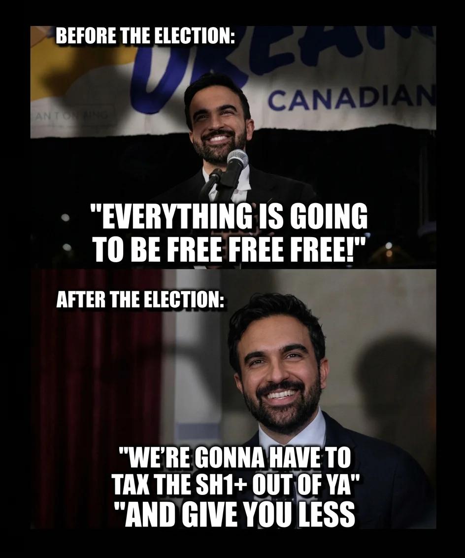 Before the Election: Free, Free, Free. After: Taxed (Photoreal)