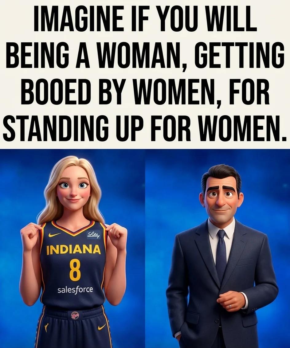 Booed by Women for Standing Up for Women (3D Toon)