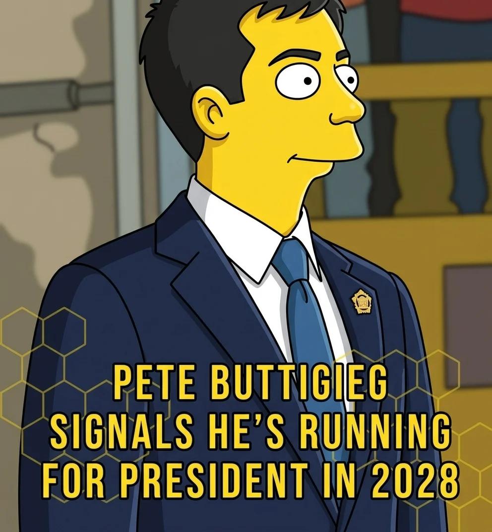 Buttigieg Signals a 2028 Run (Simpsons)