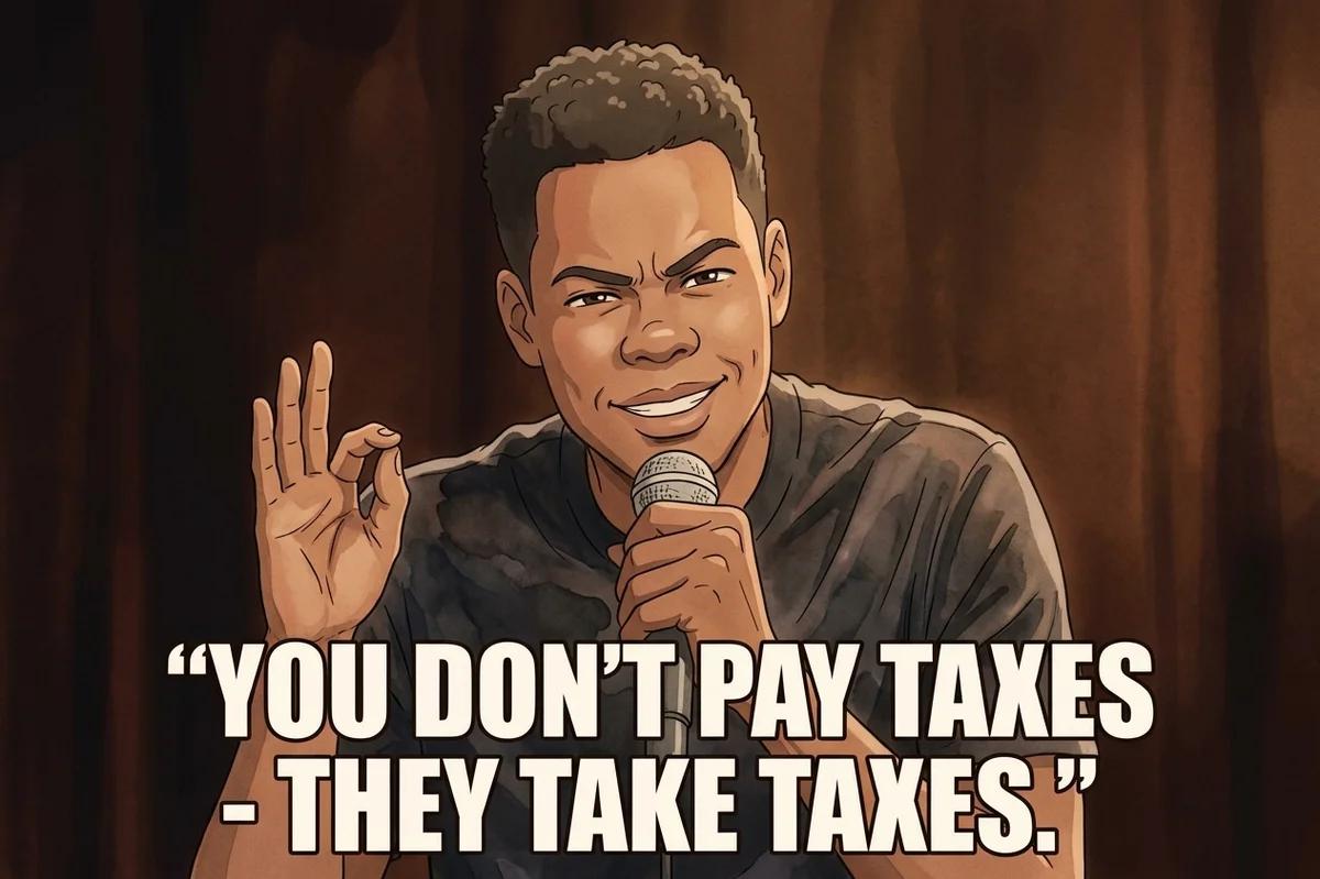 Chris Rock: You Don't Pay Taxes, They Take Taxes (Watercolor)