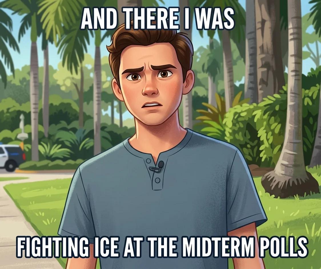 There I Was, Fighting ICE at the Midterm Polls (AI Remix)