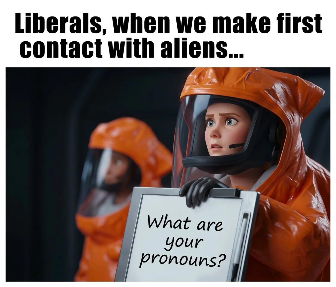 First Contact With Aliens: What Are Your Pronouns? (3D Toon)