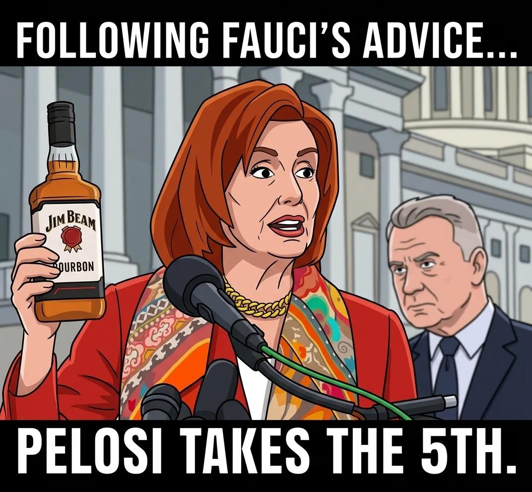 Following Fauci's Advice, Pelosi Takes the Fifth (AI Remix)