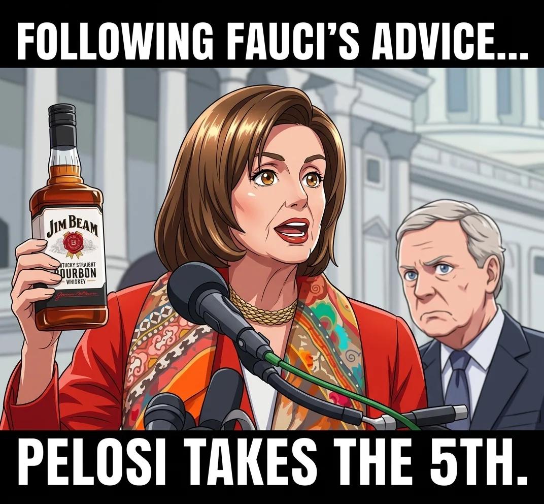 Following Fauci's Advice, Pelosi Takes the Fifth (Anime)