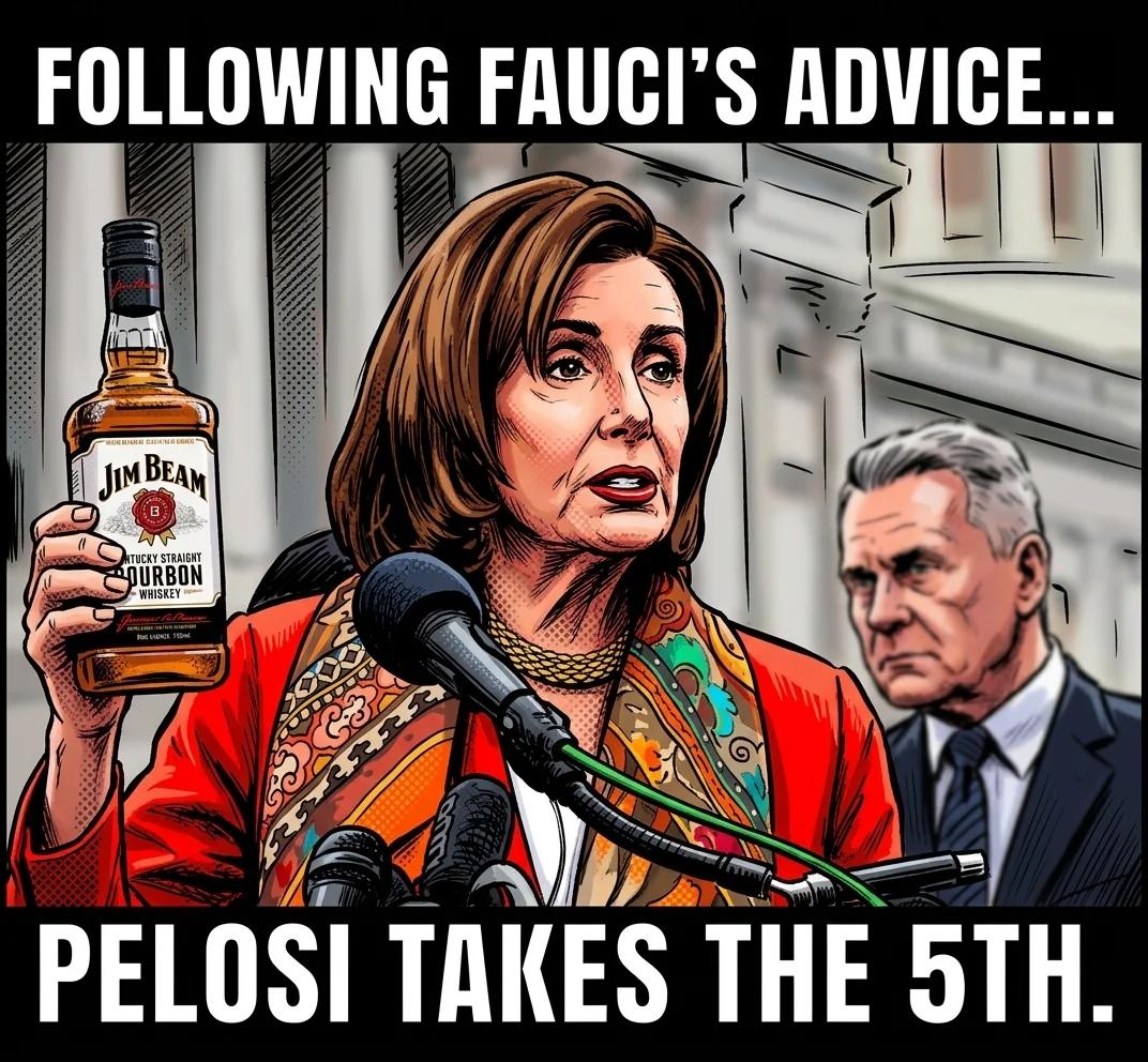 Following Fauci's Advice, Pelosi Takes the Fifth (Comic Book)