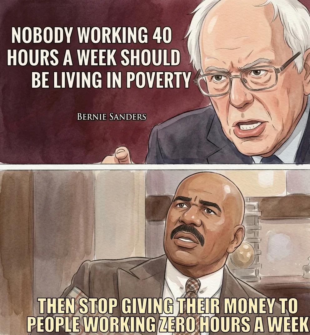 Stop Giving Their Money to People Working Zero Hours (Watercolor)