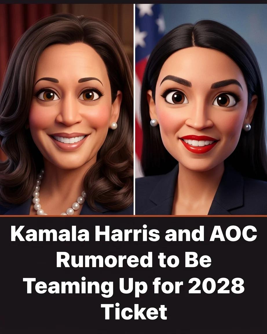 Kamala Harris and AOC Rumored for a 2028 Ticket (3D Toon)