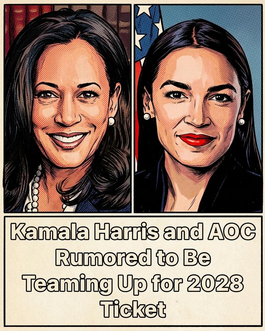 Kamala Harris and AOC Rumored for a 2028 Ticket (Comic Book)