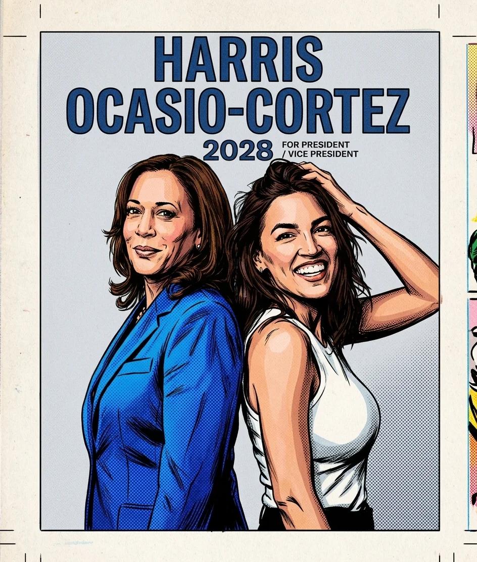 Harris / Ocasio-Cortez 2028 (Comic Book)