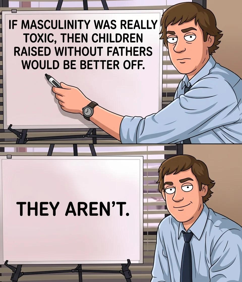 If Masculinity Were Really Toxic, Fatherless Kids Would Be Better Off (AI Remix)