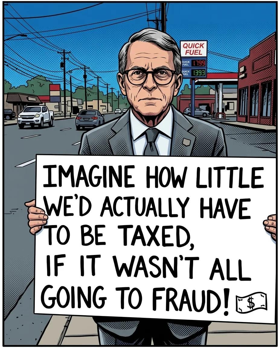 Imagine How Little We'd Be Taxed If It Weren't All Going to Fraud (Comic Book)