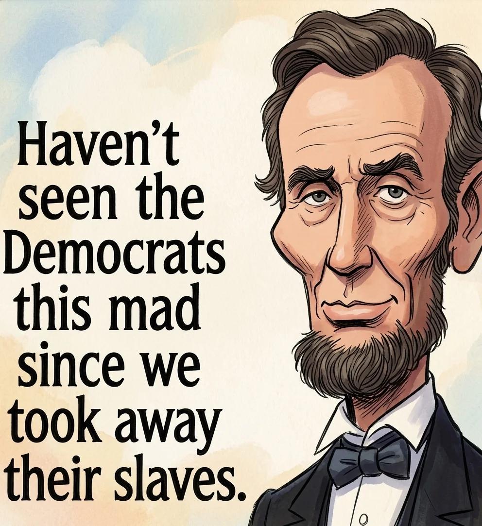 Lincoln Hasn't Seen the Democrats This Mad Since 1865 (Classic Toon)