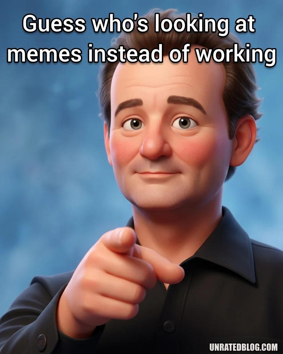 Guess Who's Looking at Memes Instead of Working (3D Toon)
