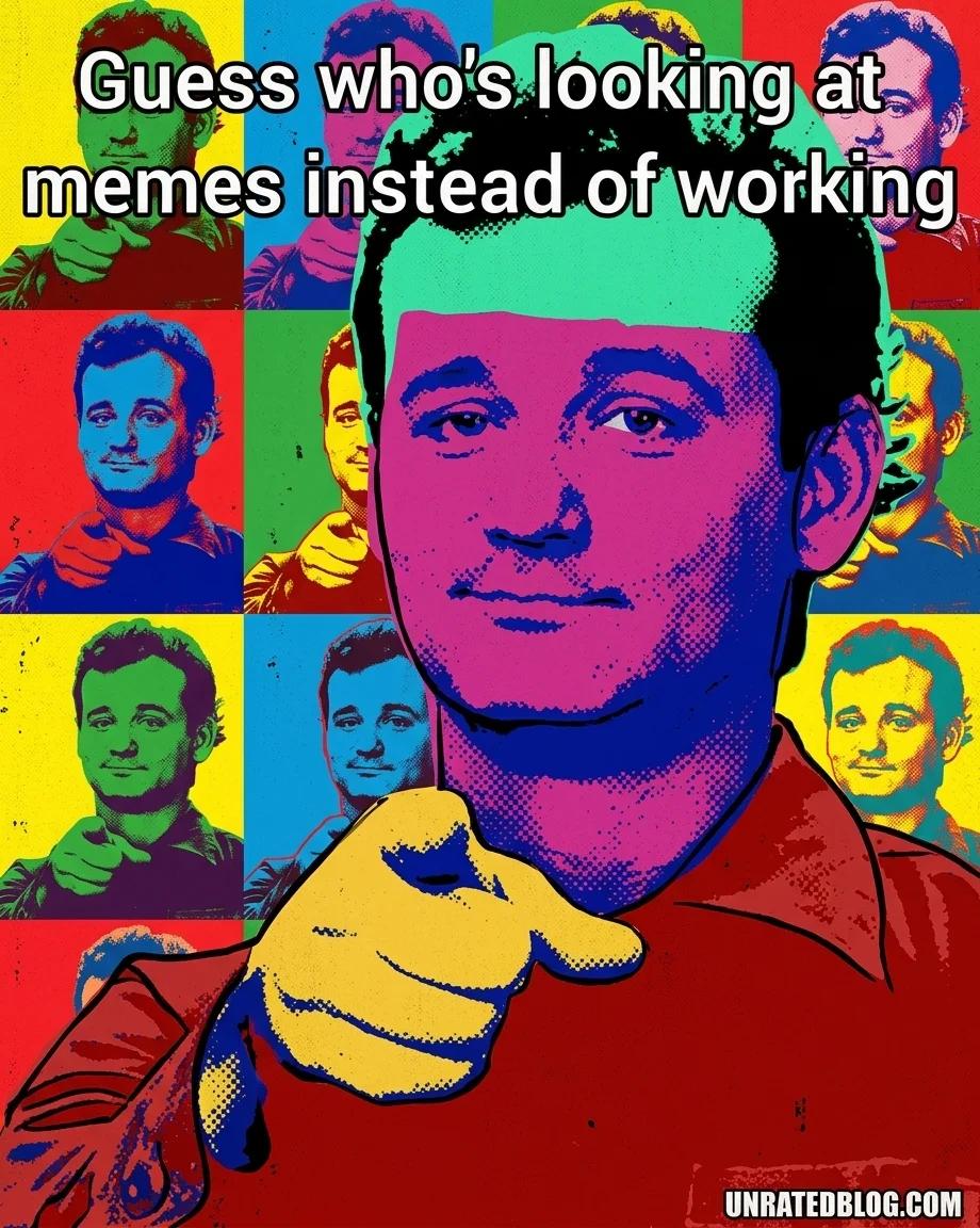 Guess Who's Looking at Memes Instead of Working (Pop Art)