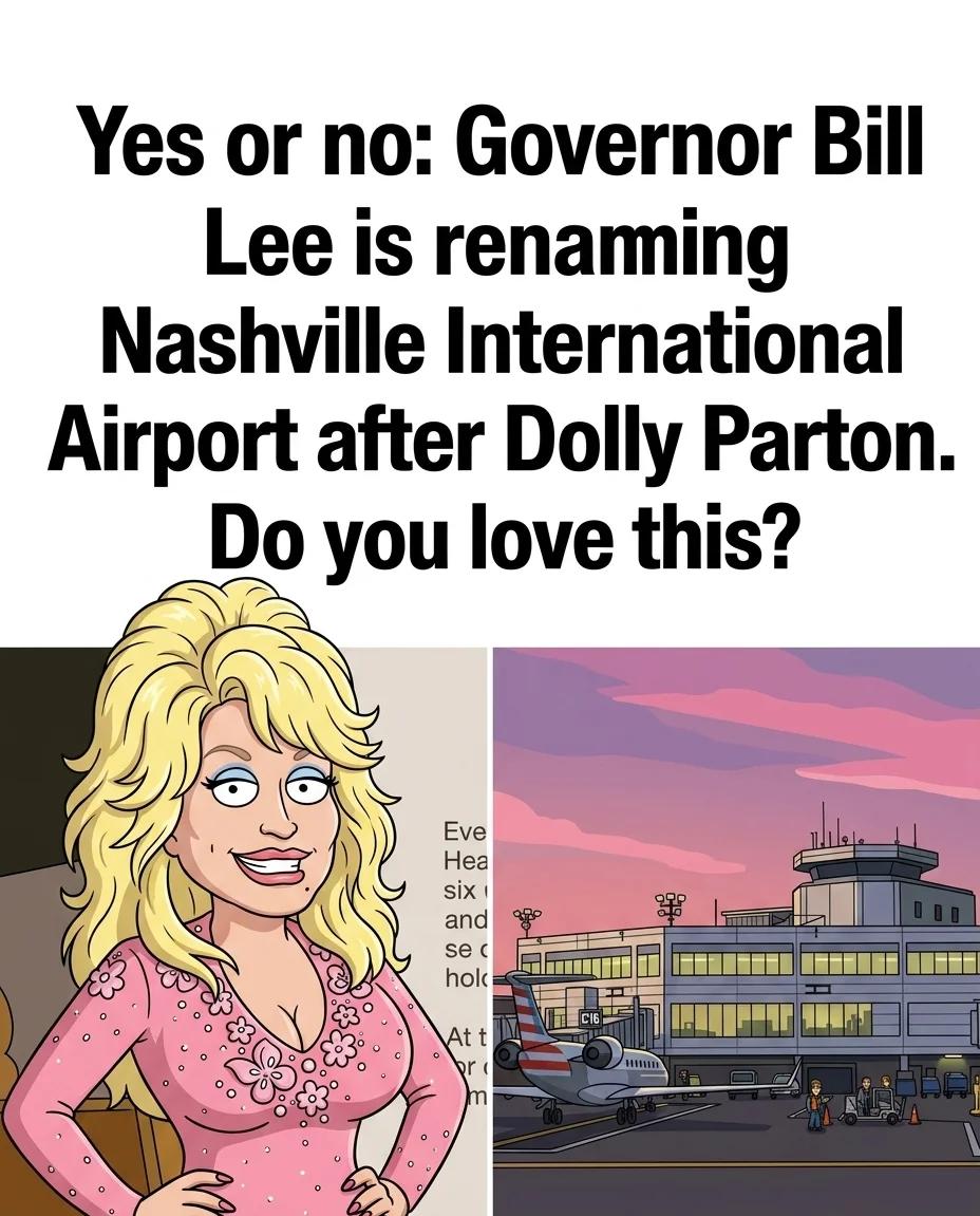 Nashville's Airport May Be Renamed for Dolly Parton (Sitcom Toon)
