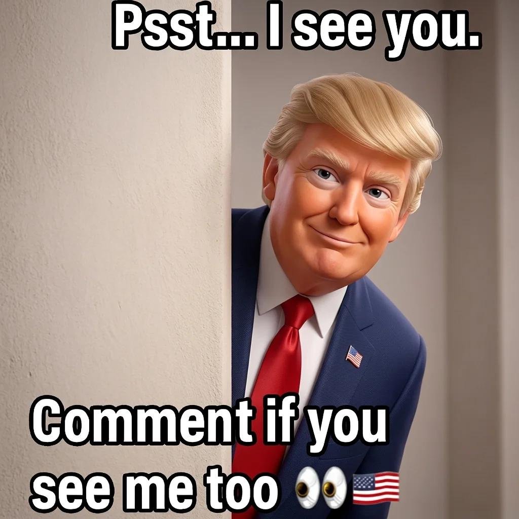 Psst, I See You. Comment If You See Me Too (3D Toon)
