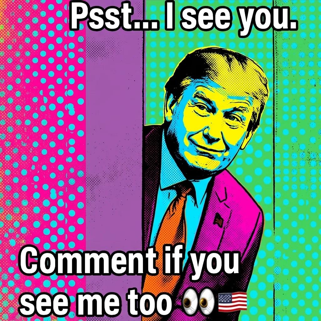 Psst, I See You. Comment If You See Me Too (Pop Art)