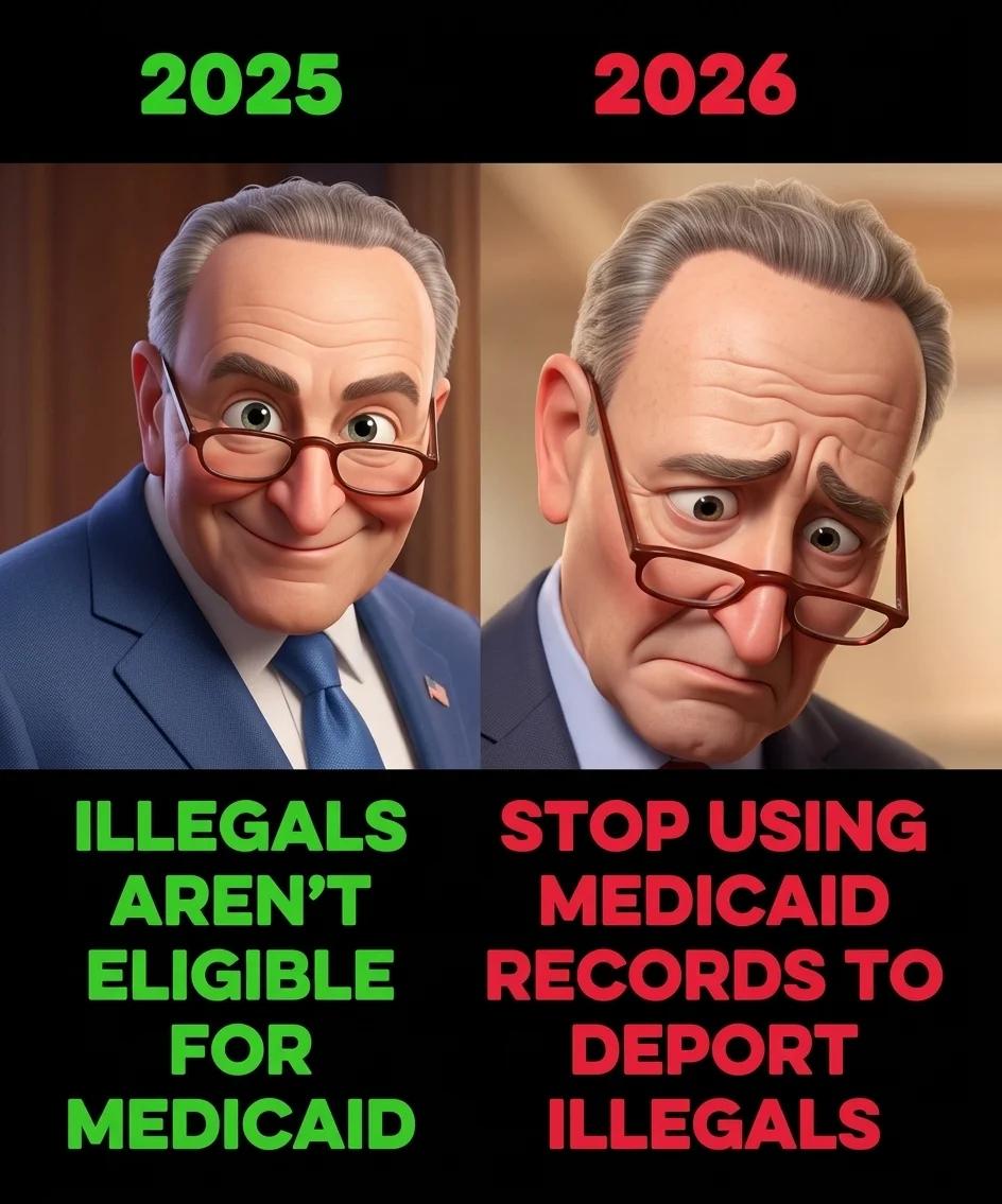Schumer on Medicaid: 2025 vs 2026 (3D Toon)