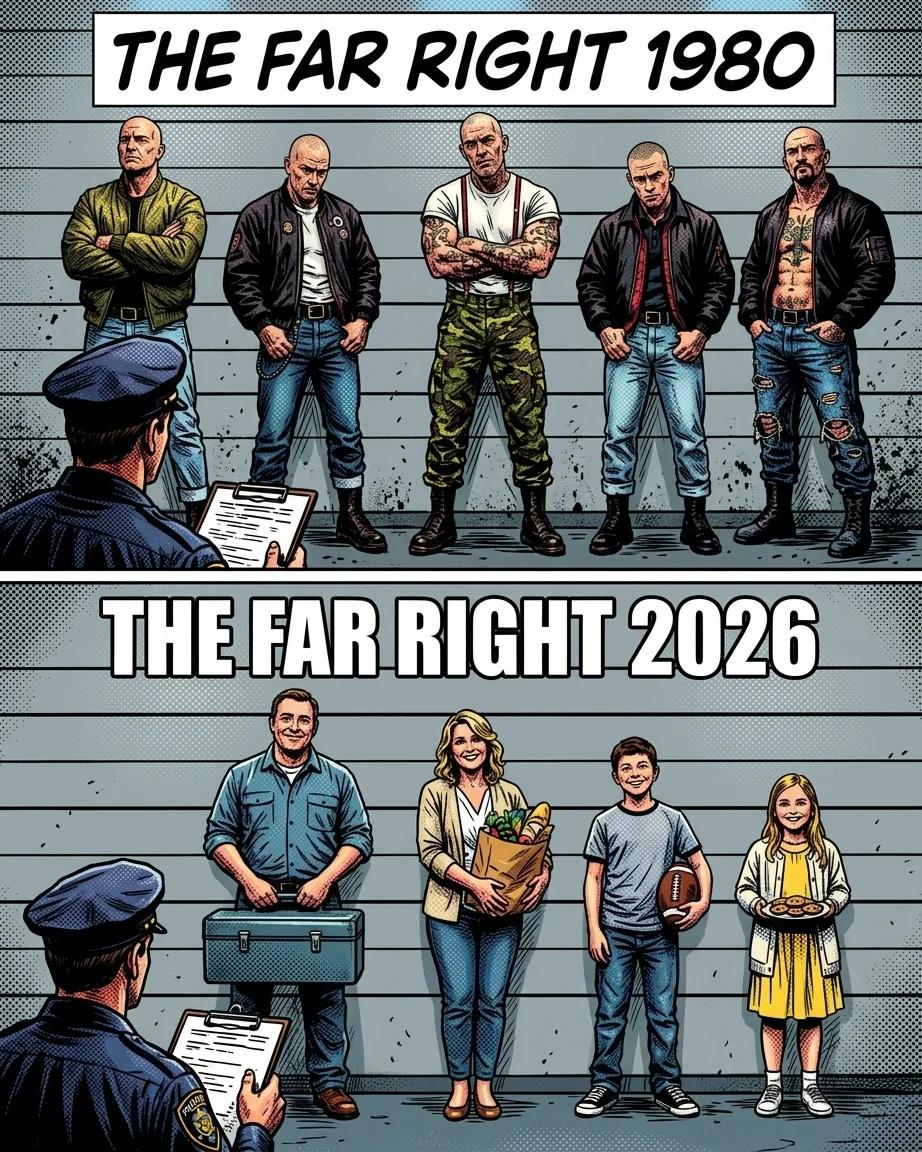 The Far Right: 1980 vs 2026 (Comic Book)