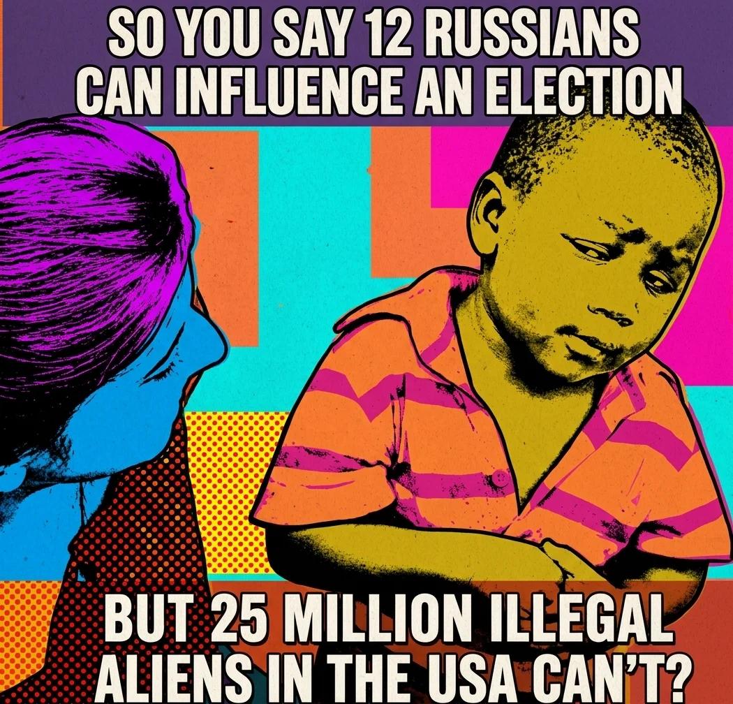 12 Russians Can Swing an Election but 25 Million Can't? (Pop Art)