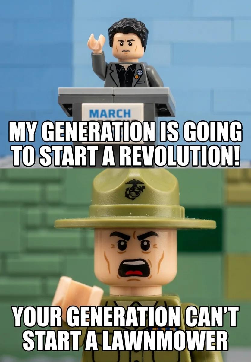Your Generation Can't Start a Lawnmower (Brick Build)