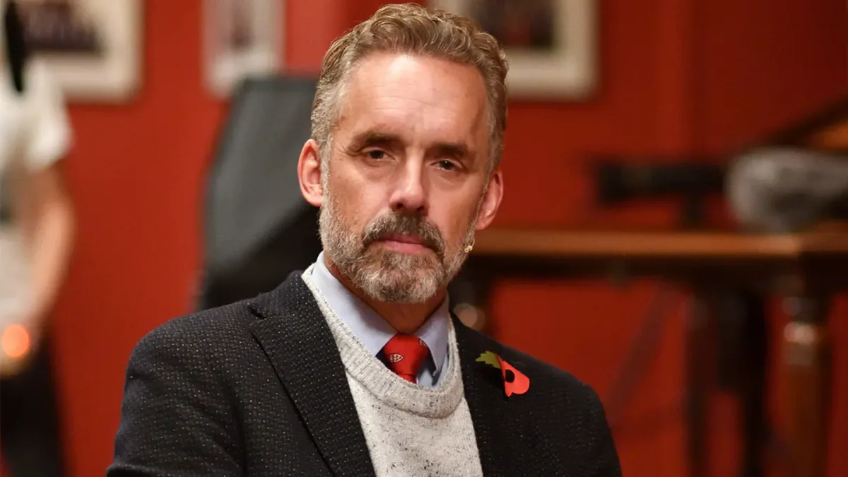 Jordan Peterson, in an earlier public appearance, before the recent withdrawal injury sidelined him.