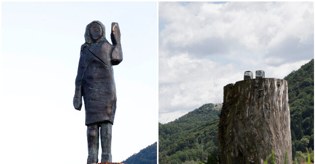 Report: Melania Trump Statue in Slovenia Vanishes After Being Sawed Off at Ankles