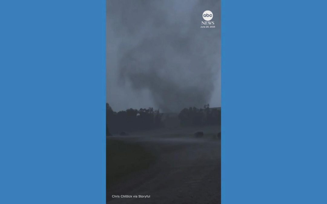 WATCH: Storm chaser gets close-up look at destructive tornado in North Dakota