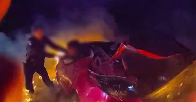 WATCH — ‘We’re Doing Our Job’: California Officers Rescue Carjacking Suspect from Burning Vehicle