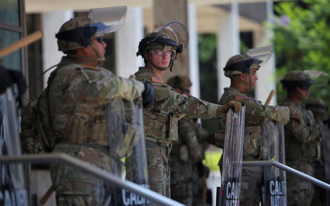 What are the rules of force for National Guardsmen, Marines at LA protests?
