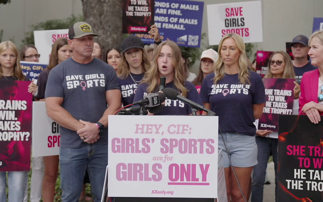‘Save Girls Sports’ rally rocks California sports league meeting amid state’s trans athlete battle vs Trump