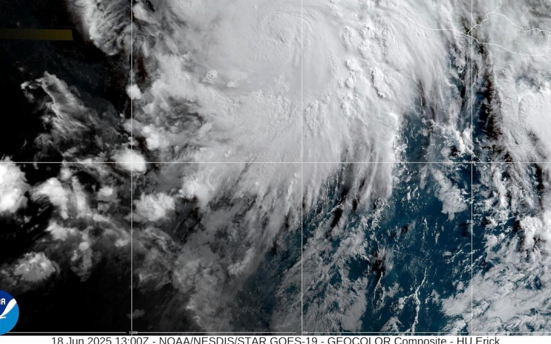 Erick strengthens into a Category 3 major hurricane approaching Mexico’s coast