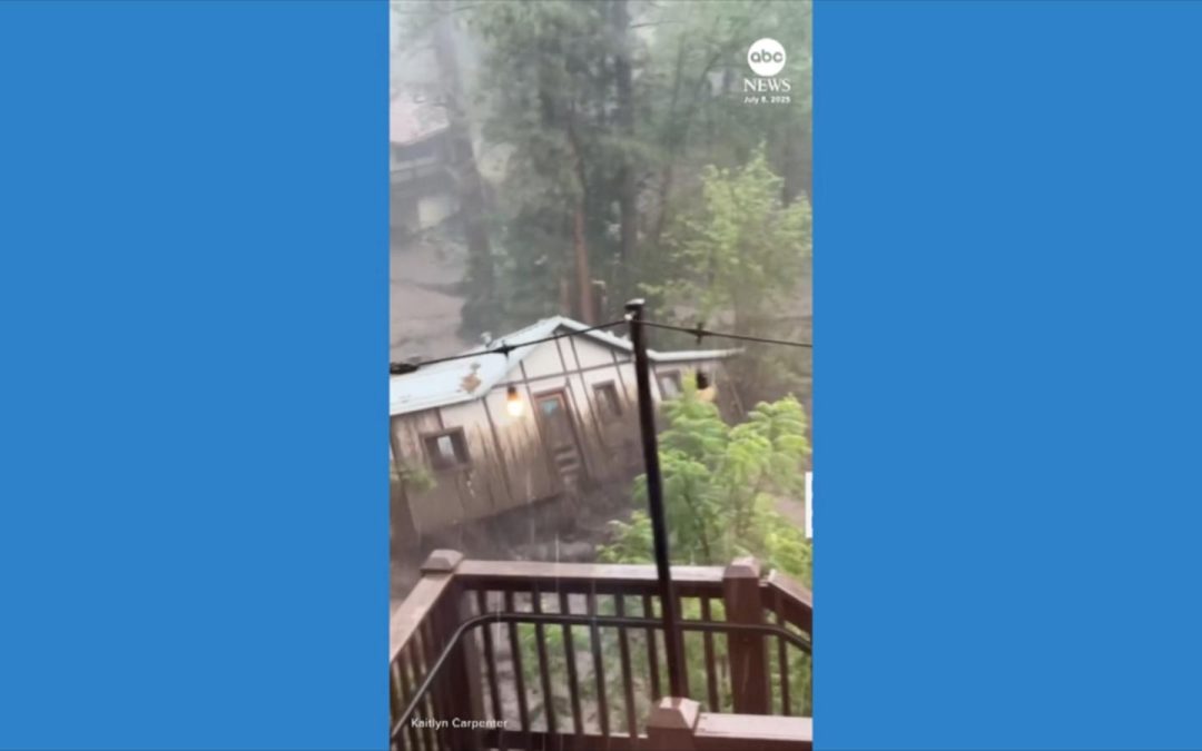WATCH:  House swept away by rushing floodwaters in New Mexico
