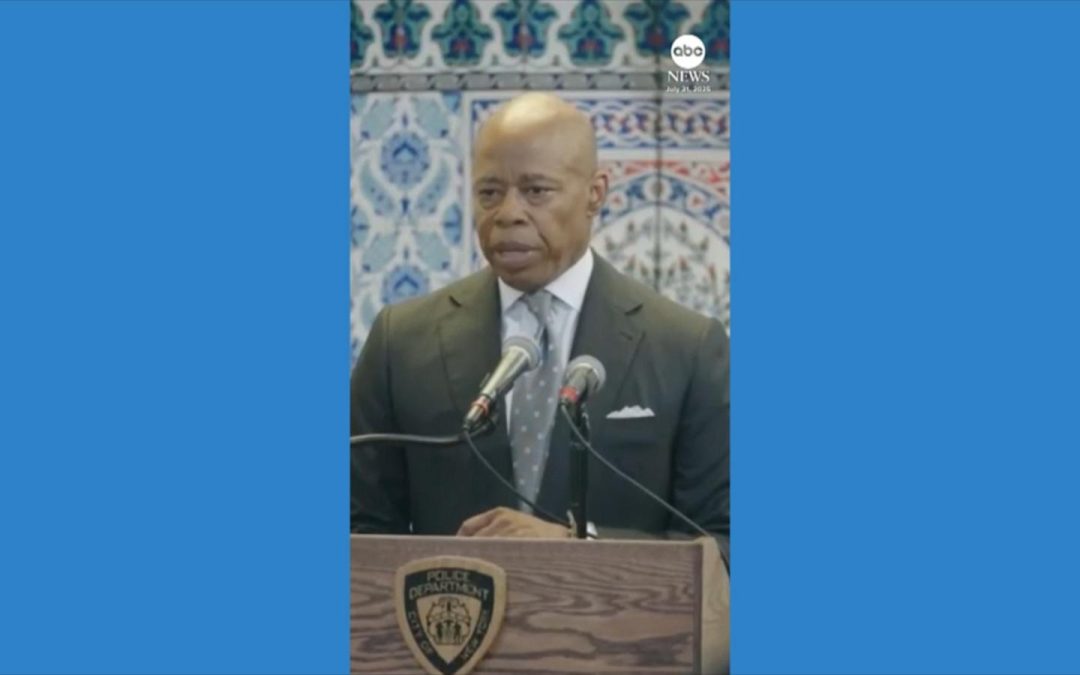 WATCH:  New York City Mayor Eric Adams speaks at NYPD officer’s funeral