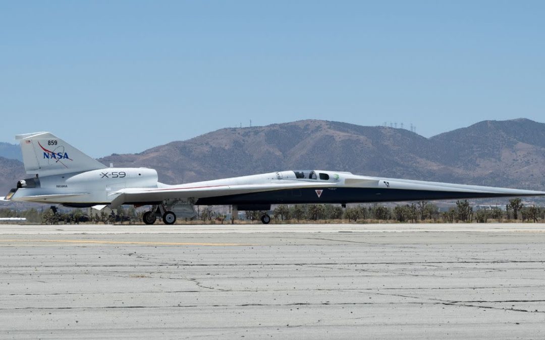 NASA’s X-59 ‘quiet’ supersonic jet rolls out for its 1st test drive (video)