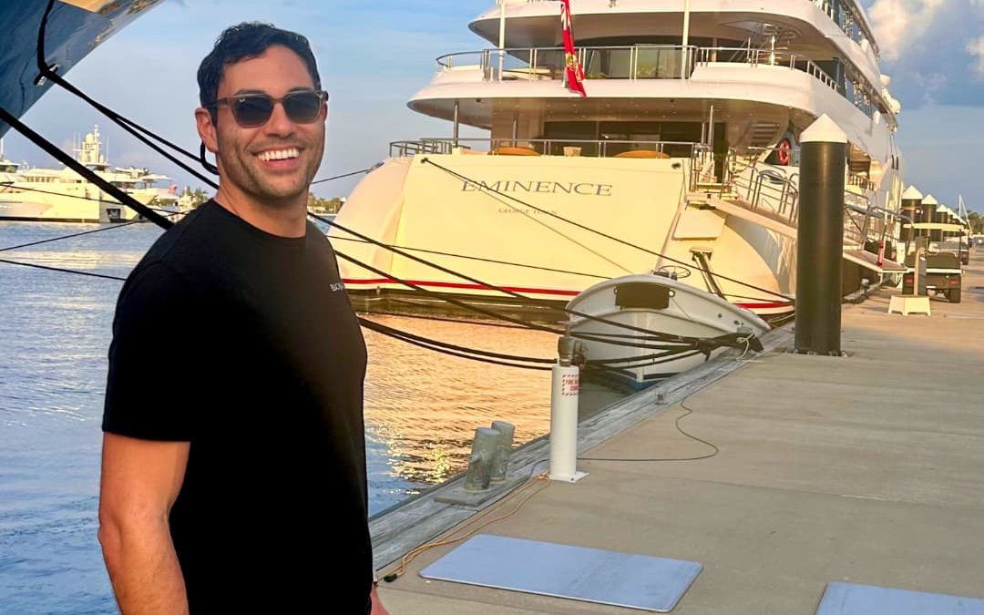 He quit his job to travel and work on yachts. Now he can earn $20,000 a month