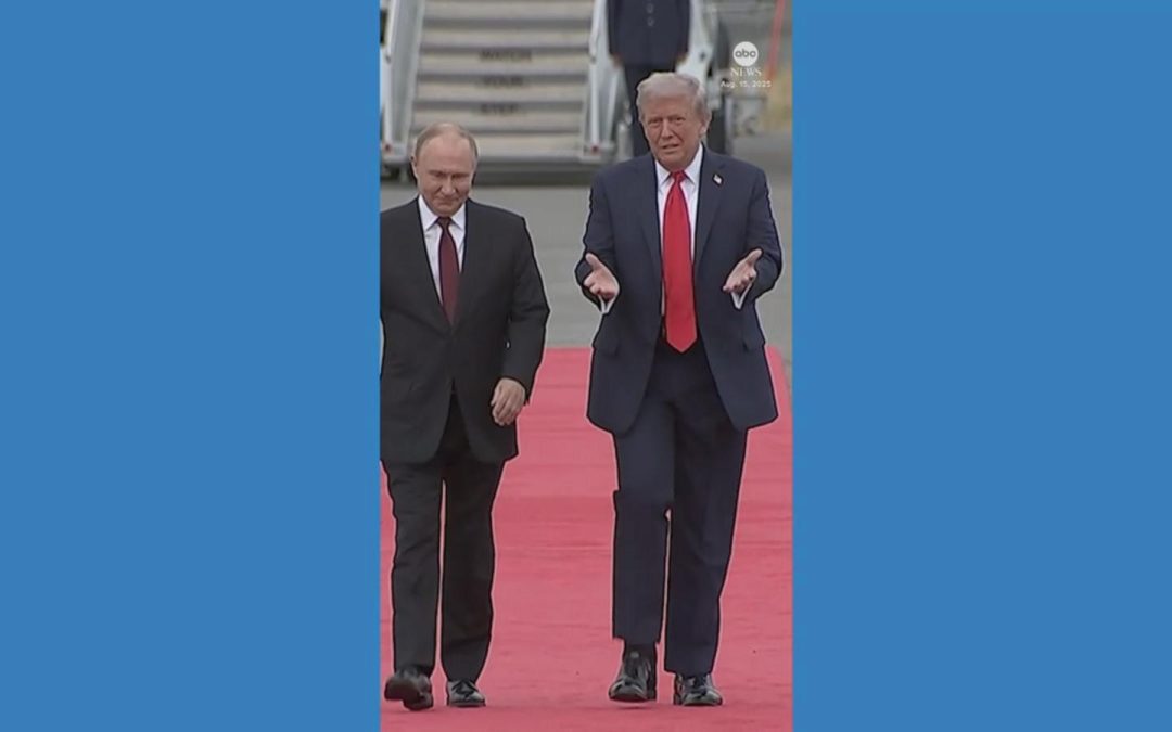 WATCH: President Trump and Vladimir Putin greet each other at Alaska summit