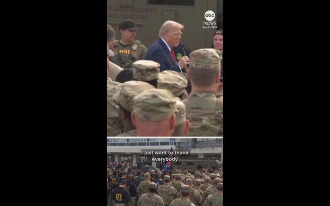 WATCH:  President Trump visits police and military in DC as he touts anti-crime push