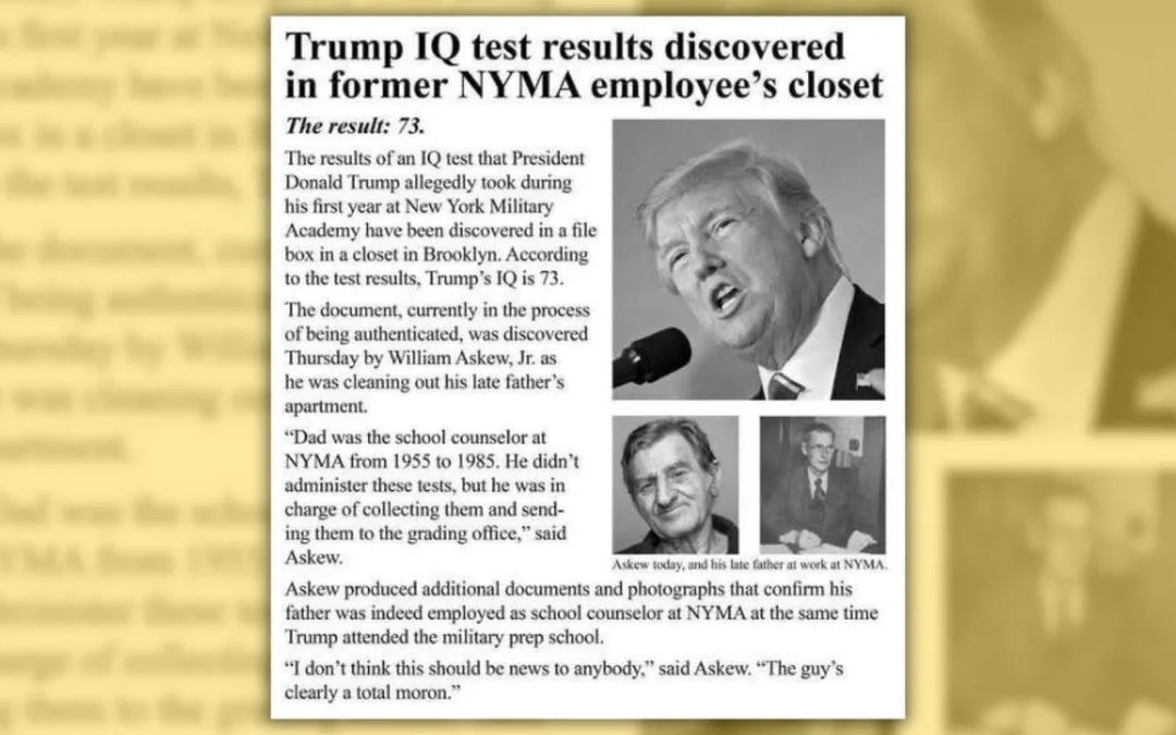 Fact Check: Trump didn’t score 73 on IQ test in 1st year at New York Military Academy