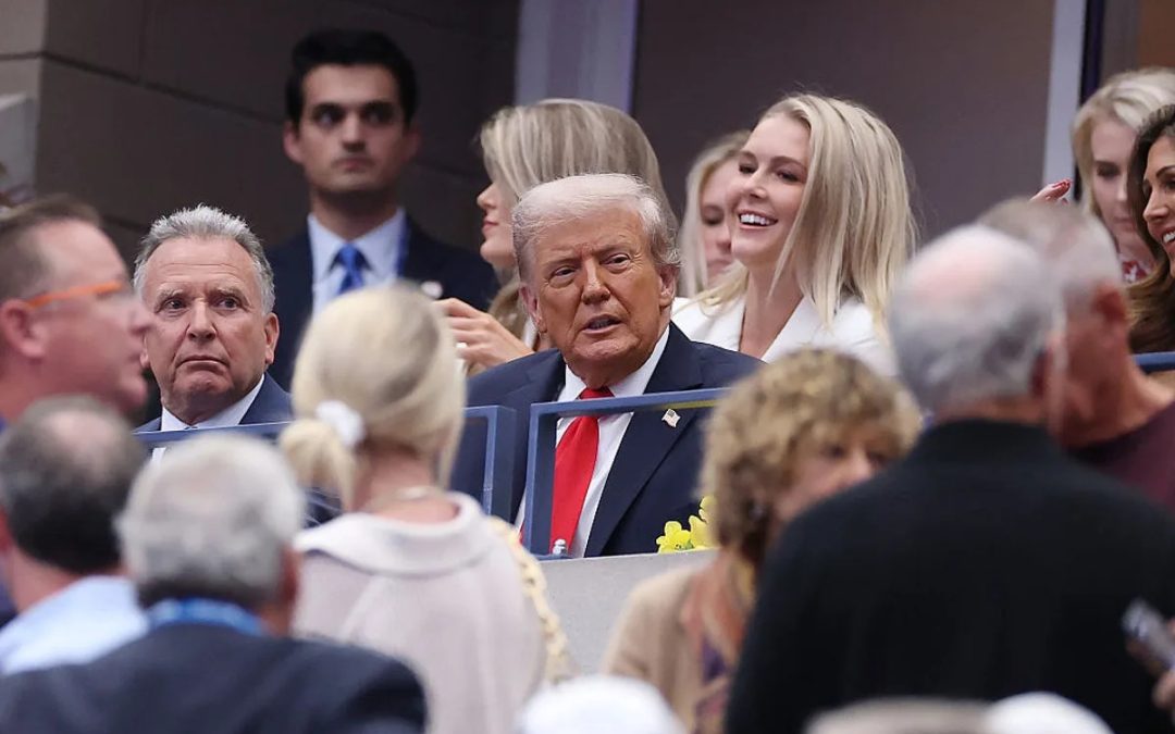 I was in the stands as Donald Trump watched the US Open. Here’s what really happened