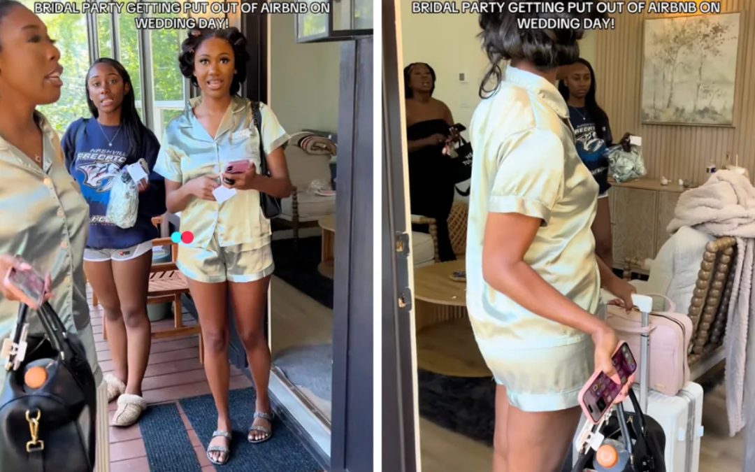A bride went viral on TikTok after she was kicked out of an Airbnb on her wedding day. The owner has now hit back