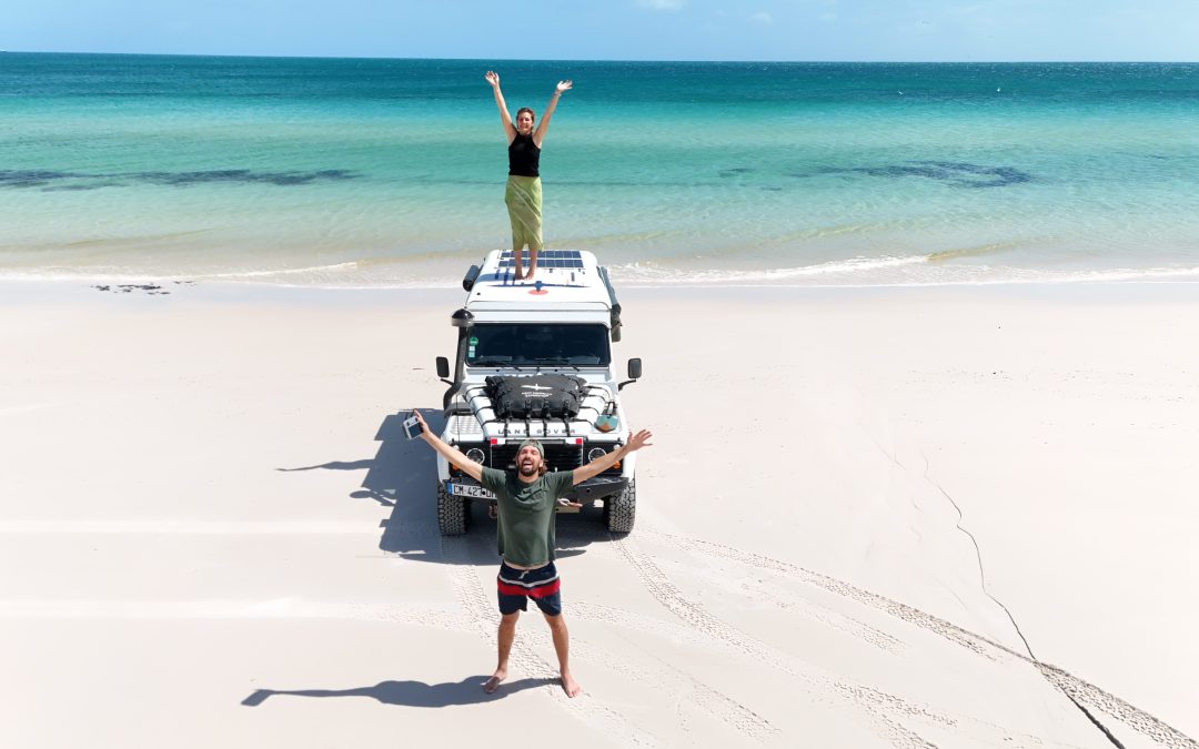 This couple left their jobs to travel 160,000 km across the world in their Land Rover