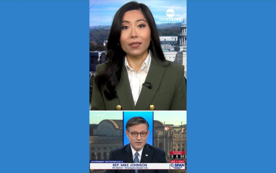 WATCH:  Speaker Johnson has emotional exchange with a military mom about shutdown