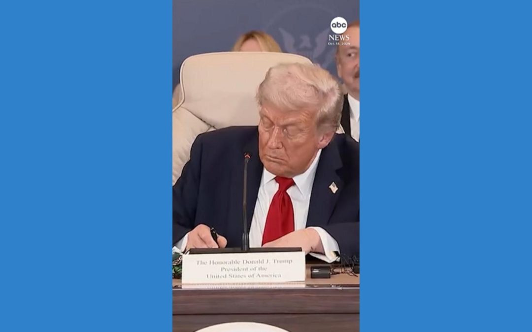 WATCH:  President Trump participates in signing ceremony at peace summit